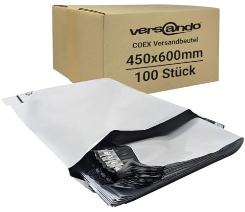 versando Folien Versandbeutel Versandtaschen blickdicht Folie Plastik selbstklebend 45 x60 cm - 100 Stück