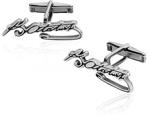 Kemal Atatürk Imza Gümüs Kol Düğme Mustafa Kemal ATA Türk Manschettenknöpfe echt 925 Silber Itürkiye Göktürk Türk Türkei Geschenkidee Vatertag Geschenke für Männer Herren Schmuck Accessoires Geschenk