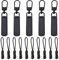 ZELHYEUU 15 Stück Reißverschluss Zipper, Ersatzteile Reißverschluss Zipper, Reißverschluss Anhänger, Metall Reißverschlussanhänger Ersatzzipper, Reißverschluss Ersatz, für Rucksäcke, Jacken, Gepäck