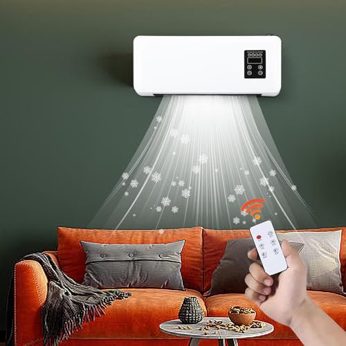2024 Mini Split AC/Heating System, Mini Split Air Conditioner and Cooling Heating Air Conditioner with Remote Control & Timer, Wall Mounted Portable Ductless Air Conditioner Fan for Home, Bedroom