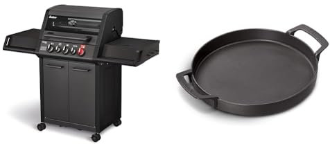 Enders® Gasgrill MONROE PRO 3 SIK TURBO SHADOW, 3-Brenner & SWITCH GRID Pfanne, aus Gusseisen, Gasgrill mit Rost System, Grill-Zubehör, MONROE, KANSAS, BOSTON, BROOKLYN Next, CHICAGO 3, #7792