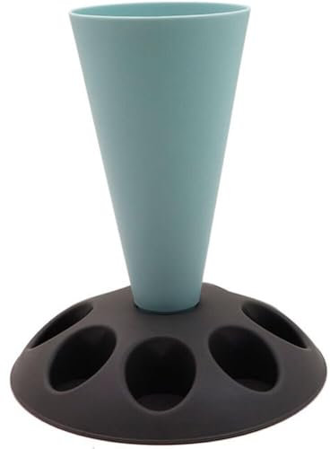 Vision4ever Green Colour 8 Slots Nozzles Cream Whippers Piping Bag Stand,Pastry Bag Holder