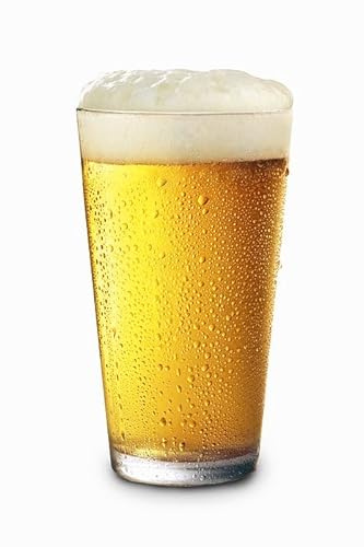 Necessia Heat-Tempered Durable Rim Pint Beer Glasses - 16oz, Set of 4 - Premium Quality, Stylish and Long-Lasting Beverage Glassware, Perfect for Home Bars, Restaurants, Classic Design, Made in USA