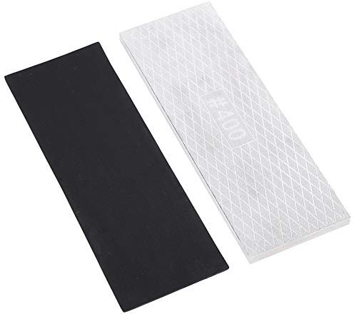 Diamant-Schleifstein, Schlittschuh-Klingenschärfer, doppelseitig, Körnung 400, 1000, mit rutschfester Gummimatte für Eisschnelllauf und Küche