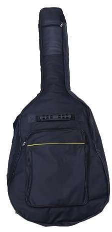 DRESSOOS Gitarrentasche Aus Oxford Doppelgurt Und Kleiner Vordertasche Als Rucksack Oder Umhängetasche Nutzbar Gepolstert Für Folk-akustikgitarren