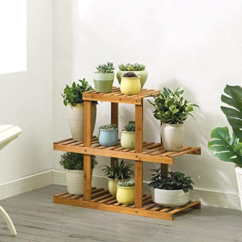 DDNGEJ Blumenständer, Pflanzenständer aus Holz, Blumenregalhalter, Etagen-Topfregale, Bonsai-Display, Lagerregal, für den Innen- und Außenbereich, Garten, Terrasse