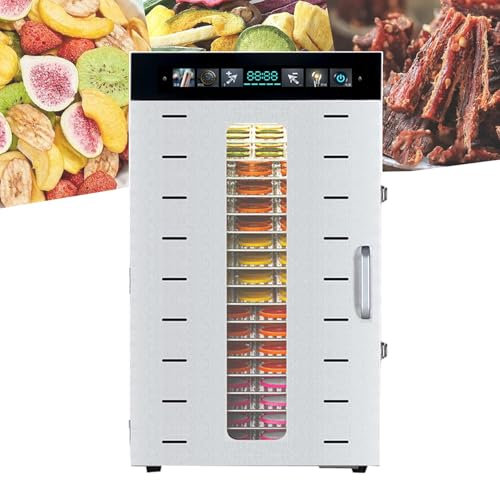 forplubossmmp Essiccatori Elettrici per Alimenti, Essiccatori per Alimenti con Griglia in Acciaio Inox 16/20 285 * 385mm, Essiccatori Commerciali per Carne Secca per Frutta/Carne/tè Ai Fiori,20-Layer