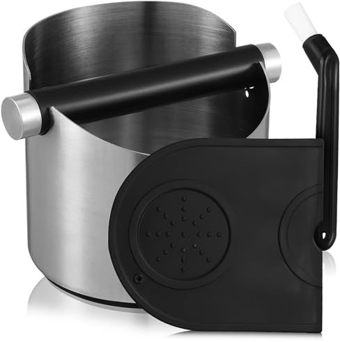CONGARTENO Espresso Kaffeesatz Abklopfbehälter Mit -matte Und Reinigungsbürste Aus Für Kaffeezubehör Und Espressomaschine