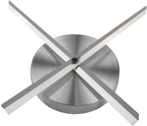 HOLIDYOYO Väggklocka Med Visare Modern Design Stora Klockhänder i Silver För Vardagsrum Kontor Och Sovrum Tyst Urverk För Stabil Användning