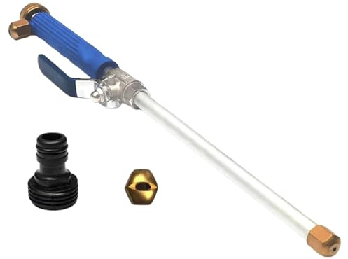 Lavadora de alta presión, pulverizador a presión de varita de agua, lanza de lavado de alta presión, varita pulverizadora portátil con 2 interfazes, para lavado de coches de jardín