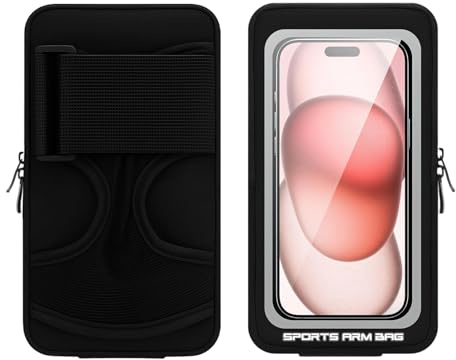 Brazalete Deportivo para Correr con Bolsa de Auriculares, 6.9 Funda Movil Correr para Todos los, Brazalete Móvil Deportivo Ajustable, Brazalete Deportivo para Muñeca y Antebrazo