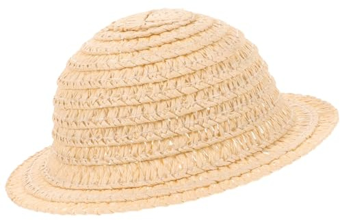 Puppenzylinder aus Stroh in Khaki, Kleiner Hutdekor für Puppen | Foto Requisite, Bastelarbeit und Miniaturhaus Ornament, Gewebte Form, Geeignet für Mädchen und Jungen