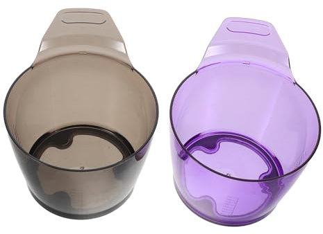 BIUDECO 2piezas Cuenco Para Tintes De Plástico Cuencos Para Teñir El Cabello Herramienta Para Peluquería Usar Salón o Casa Para Tintes y Tratamientos Con Aceite