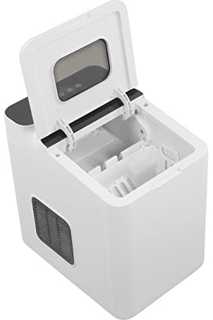 ZJchao Machine à Glaçons Portable, Machine à Glaçons de Comptoir, Machine à Glaçons Domestique, Réservoir D'eau de 1,5 L, Faible Bruit, économe en énergie, Refroidissement Stable, pour