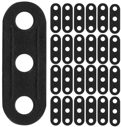 Mipcase 30 Pezzi Tenditori per Corda Antivento a 3 Fori in Plastica Nera Regolatori Leggeri per Tende e Teloni da Campeggio Accessori Portatili per Escursionismo e attività all’Aperto