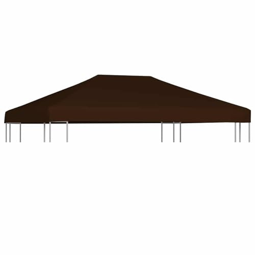 Gecheer Pavillondach 310 g/m² 3x4 m Braun, Ersatzdach Pavillon Pavillondach für Garten Terrasse Camping46625