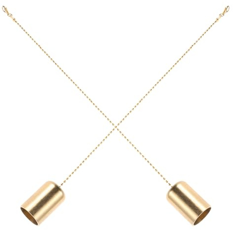 MUELODSIC 2pezzi di Sicurezza per Candele in Metallo Dorato Campana Strumento per Spegnere la Fiamma dello Stoppino Accessorio Decorativo Vintage per Lumini da tè Barattoli e Candele