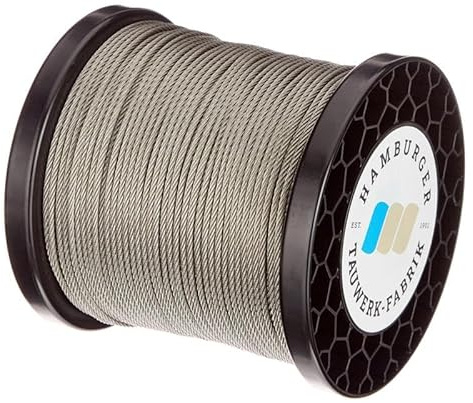 100 Meter - 6mm Edelstahldrahtseil 7x7 V4A Inox rostfrei Drahtseil Stahlseil Geländerseil