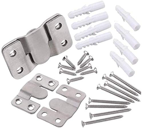 MIZORLIE 2 sets Embedded Bracket Flush Embedded Mount Bracket. Stainless Steel Interlocking Furniture connectors and Mounting Hardware for Picture Hanging