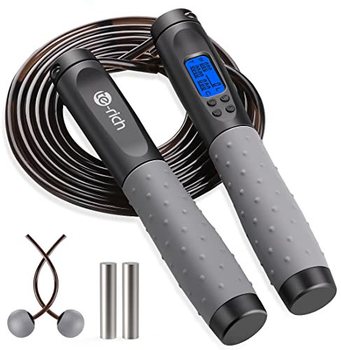 Te-Rich Springseil, Springseil mit Gewichtsgriff, seilloses Springseil für Männer, Frauen, Kinder