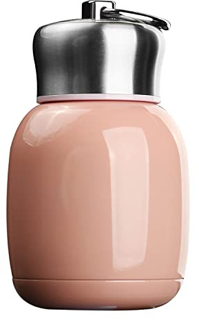 YOUSIS 200 ml mini termosflaska vattenflaska vakuumflaskor kaffe mjölk dryckeskopp läckagesäker varm och kall vattenflaska resa dricksflaska för hem utomhus (persikorosa)