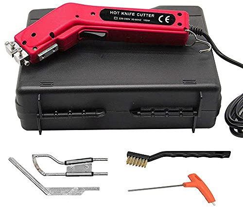 Beyondlife Couteau Chaud électrique Coupeur de Tissu de Corde à Main Coupe-couteau et Thermoscelleuse, Tissu D'outil de Coupe à Chaud de Guérison Ruban, la Toile et Divers Tissus, avec Pied de Coupe