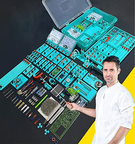 Physik Elektrizität und Magnetismus Lernen und Experimente Kits, Elektrobaukasten für Kinder - 65 Arten von Elektromagnetischen Experimentierteilen, Starter Kit