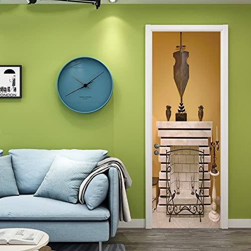 Türtapete Selbstklebend 80X200 Herd Türtapete Selbstklebend Türposter,Fototapete Selbstklebend 3D Pvc Türaufkleber Diy Türbild,Türfolie Poster Tapete