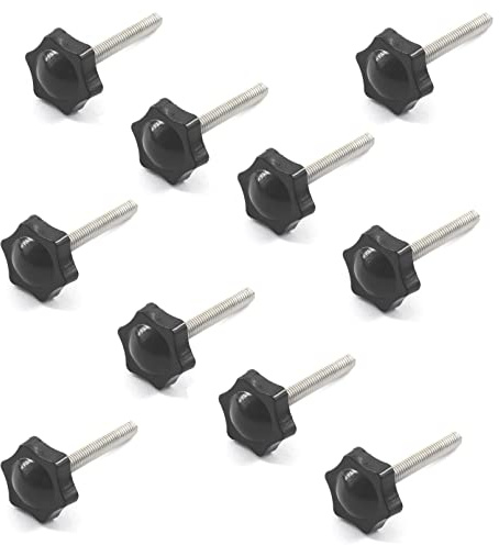 10 Stück M8 x 20 mm Edelstahlgewinde Ersatz-Stern-Handknauf Anziehen Rändelschraube Handfestziehknopf Schraube