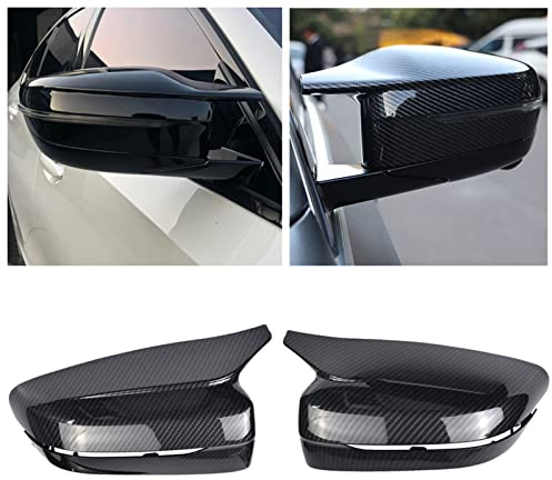 Cakievro Rückspiegelkappen Carbon-Optik Paar für G20 G21 G22 G30 G11 G14 LHD | Carbon-Optik 3K-Look, passend für G20 G21 G22 G23 G26 G30 G31 G11 G12 G14 G15 G16 LHD, selbstklebend, Paar