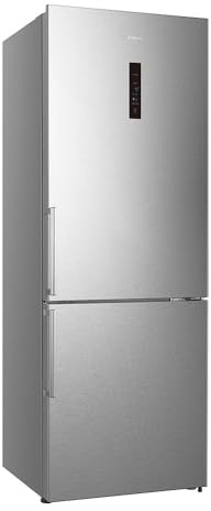 Teknix FFH270X 70cm Freestanding Fridge Freezer - Extra Large 495L Capacity - Frost Free - Digital Controls - Brushed Stainless Steel, H200.0 x W70.8 x D74.5 (cm)