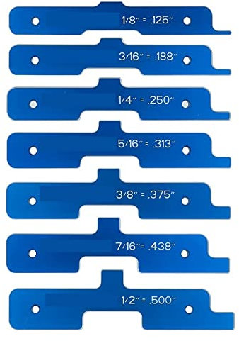 SFQEVHRZ Höhenmessblöcke, Router Table Setup Bars, Packung mit 7 Aluminiumlegierung-Tiefenmessungs-Testmessblock DIY-Schritt-Handwerkzeuge Messwerkzeug for Kalibrieren anderer Genauigkeit von G