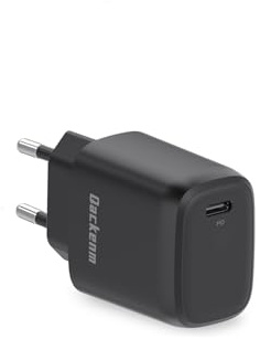 Qackenm USB C Ladegerät, 20W iPad Netzteil, USB C Schnellladegerät, Stecker, Ladestecker, PD3.0 Power Adapter, Fast Charger für iPhone 16/15/14/13/12/11/iPad/AirPods und Mehr (Schwarz)