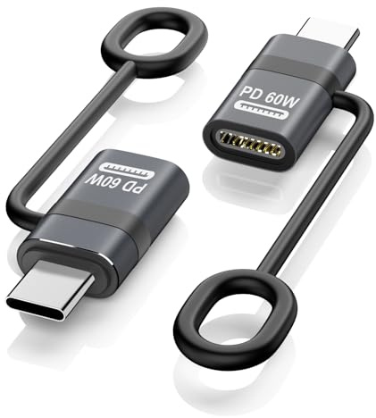 TiMOVO Adaptateur Lighting vers USB-C avec Anneau Anti-Perte, 2 PCS,Gris