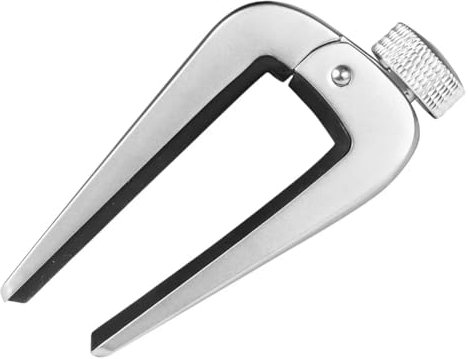 JNJOOD Hochwertiger Capodaster-Knopf für Gitarre, Ukulele, Violine, Bass, Capodaster, Gitarrenzubehör, Musikinstrumente, Silber