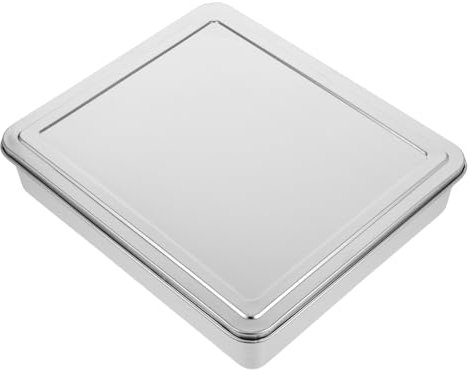 DINHEAROM Teglia da Forno Acciaio Inossidabile con Piastra Profonda Antiaderente per Torte e Dolci per Compleanni