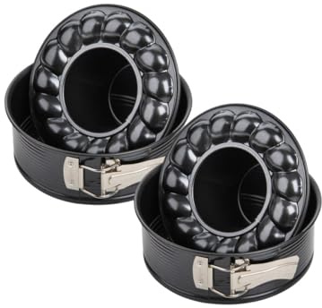 Zenker Lot de 2 moules à manqué antiadhésifs 18 cm | Format savarin pour démoulage net, Lot de 2 pour deux fournées, Acier avec Teflon classic, Ø 18 cm H 6,5 cm
