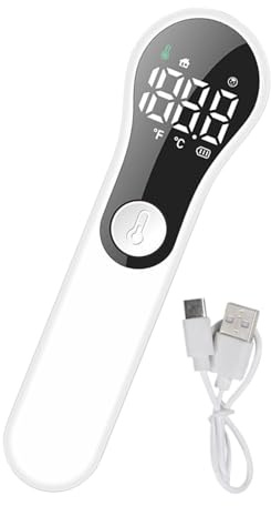 Jlobnyiun Termometro Digitale Per Adulti | Termometro A Infrarossi Per,Misurazione Precisa Senza Contatto Digitale Con Modalità 2 In 1 Per Fronte E Oggetti Per Casa Adulti