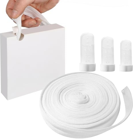 Finger Tubular Gauze Bandage Net Wound Dressing Bandage 2CM X 20M Cotton Retention Bandages Roll for Thumbs and Toes Wrapping with 3PCS Finger Splint Retainer