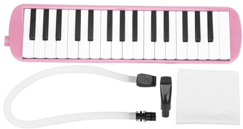 Kelawoly Melodica mit 32 Tasten, ABS-Material, Perfekt für Anfänger und Musikunterricht, Satte Klangqualität mit Tragetasche, Ideales Musikinstrument für Studenten und Interpreten (PINK)