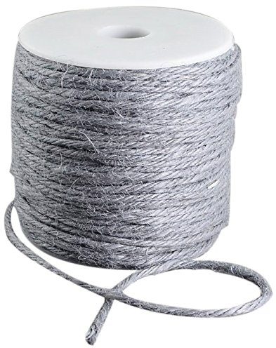 SiAura Material ® - 100m Hanfschnur, Dicke 2 mm, Grau