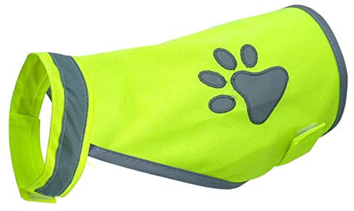 AAVBR Premium Reflektierende Weste (Neon) Hohe Sichtbarkeit Sicherheit Verstellbarer Riemen | Walking, Jogging, Training, Jagd | 5 Größen S M L XL Hund - m