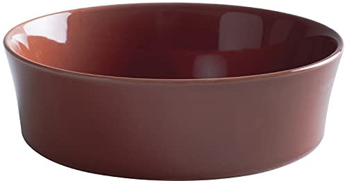 KAHLA Homestyle Auflaufform rund 20 cm siena red mediterranes Geschirr aus Porzellan mit Steingut- und Keramiklook Suppenschale Backform Auflaufförmchen Souffleform Gratinform rund rot