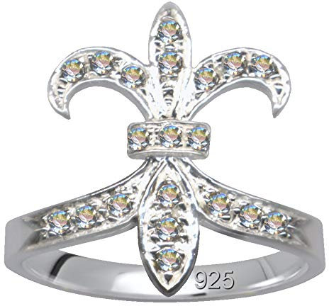 LILIEN RING/Echt Sterling Silber 925 mit Zirkonia Kristallen/Steinfarbe weiss/Schmuck im Online Shop kaufen /