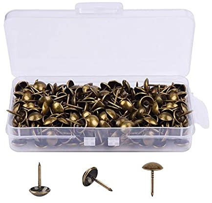Clous Tapissier Robuste 10.8x16.6mm Bronze Rétro vintage clous décoratifs antiques pour Ameublement Meubles Canapés (250 Pcs )