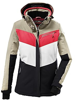 killtec Damen Funktionsjacke/Skijacke mit abzippbarer Kapuze und Schneefang KSW 253 WMN SKI JCKT, hell camel, 46, 37583-000