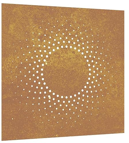 vidaXL Garten-Wanddeko 55x55 cm Cortenstahl Sonne-Design