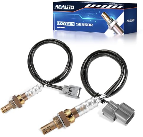 ACAUTO 2Pcs Oxygen O2 Sensor Upstream Downstream Compatible with Honda Civic 2001-2005 1.7L Front & Rear O2 Sensor Replaces 234-4092 234-4123 D17A7