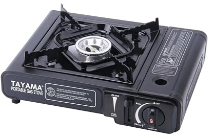 8,000 BTU Black Butane Gas Portable Camping Stove