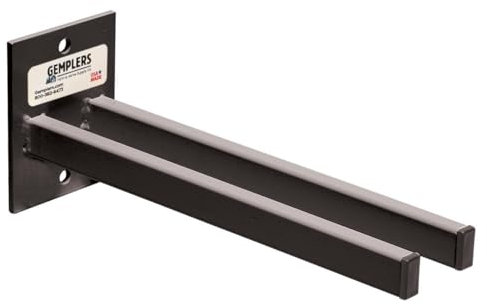 Gempler's Original Tool Rack for Shovels, Spades, Rakes, and Brooms, Steel, 12 in L x 1-1/2 in W x 4-1/2 in H (Black)